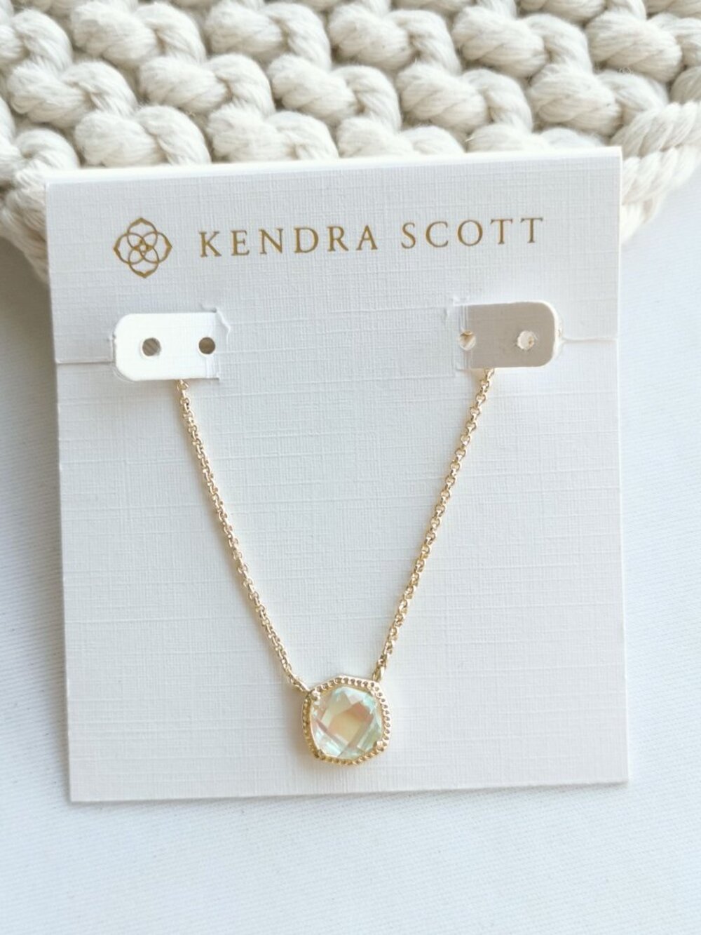 Kendra Scott Davie Gold Dichroic Glass Necklace